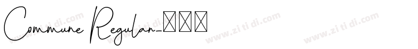 Commune Regular字体转换